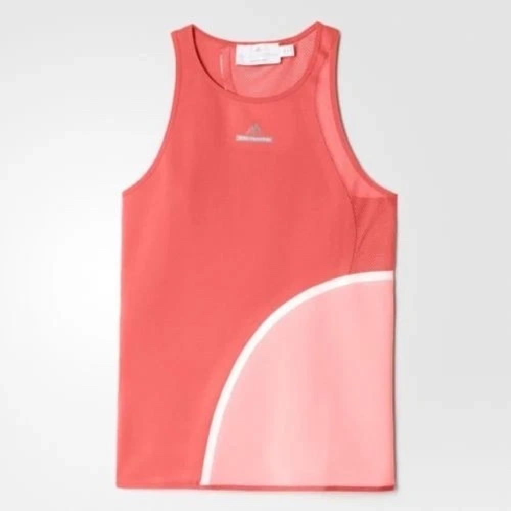 Adidas Stella McCartney Barricade Coral Pink Mesh Tennis Tank Top S AI0704